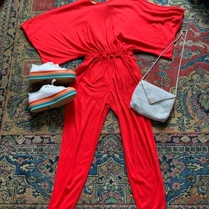 Vintage batwing skinny leg jumpsuit!